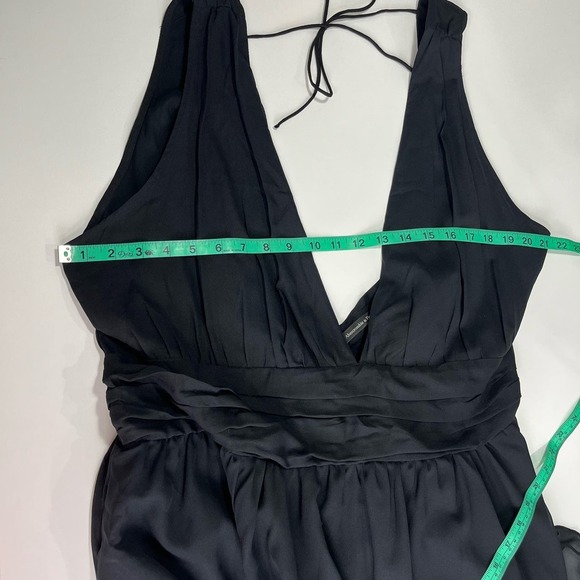 Abercrombie and Fitch Womens Size XXL Plunge Pleated Dress Black Fit & Flare NWT - Picture 6 of 13